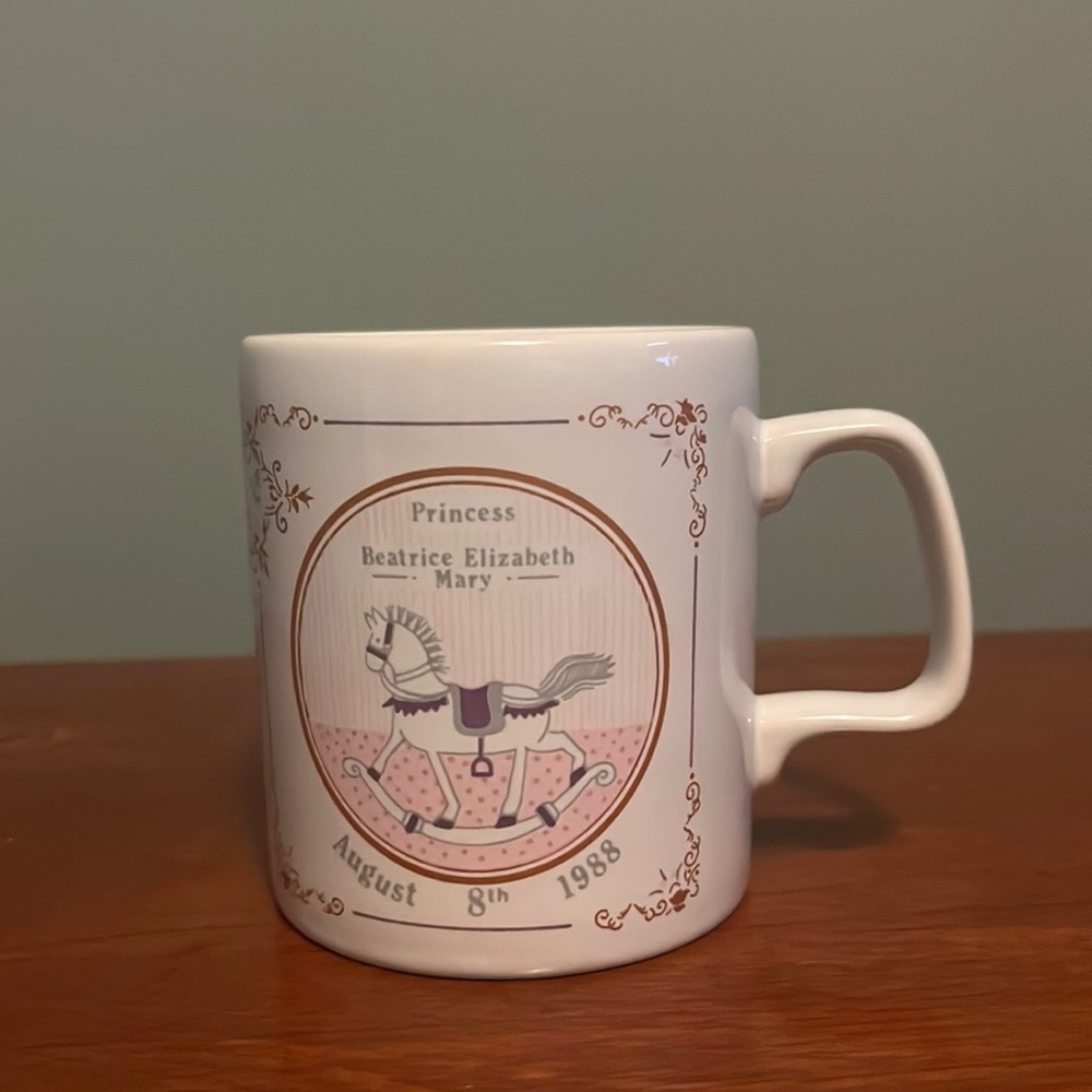 Coloroll Kilncraft England Commemorative Mug Princess Beatrice‎ Royal Family Vtg